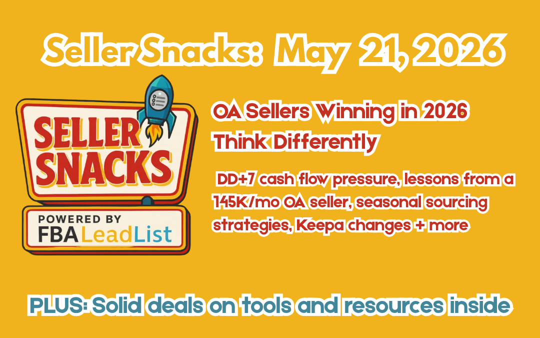 Seller Snacks Graphic Titled OA Sellers Winning in 2026 Think Differently